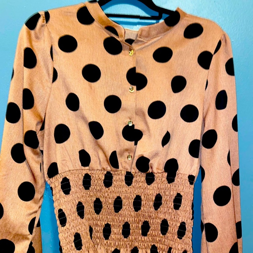 polka dot blouse